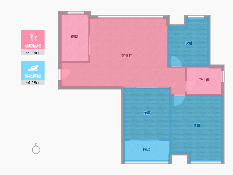 山东省-烟台市-金海名园-87.95-户型库-动静分区