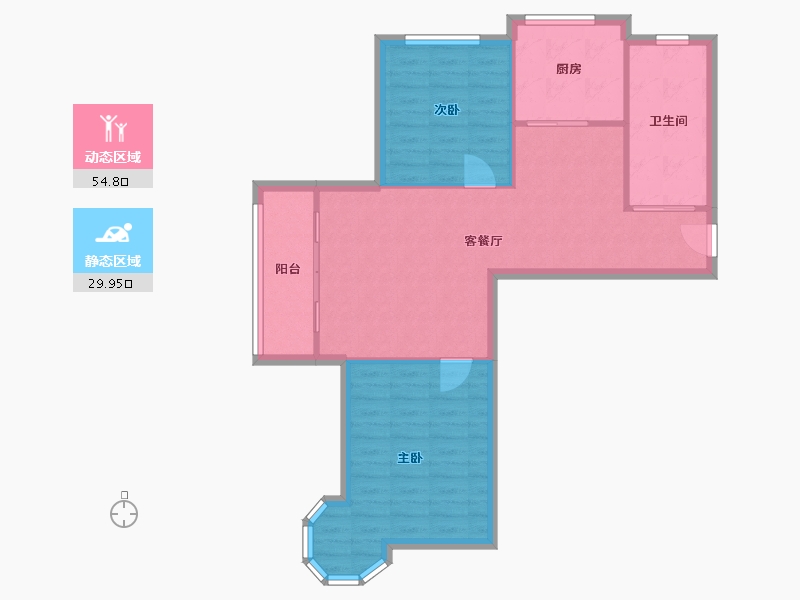 山东省-烟台市-天籁花园小区-77.16-户型库-动静分区