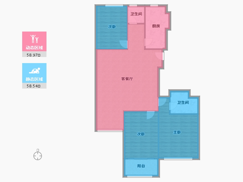 安徽省-马鞍山市-珍珠西园-108.00-户型库-动静分区