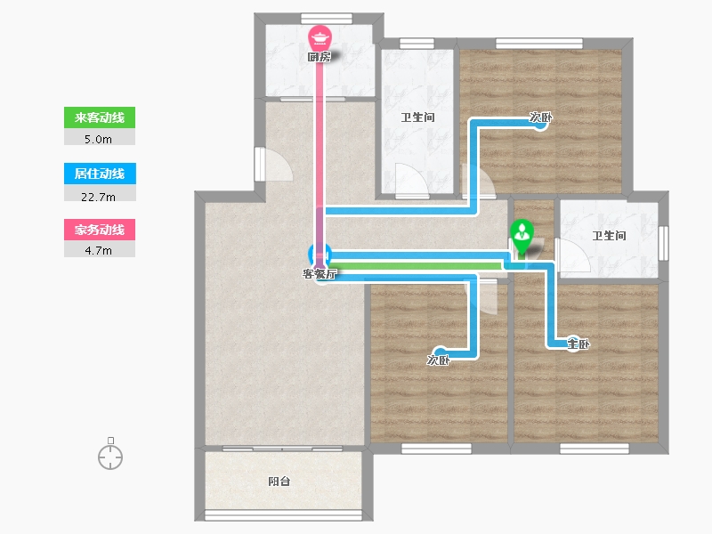 江西省-上饶市-龙华凤凰城-88.01-户型库-动静线