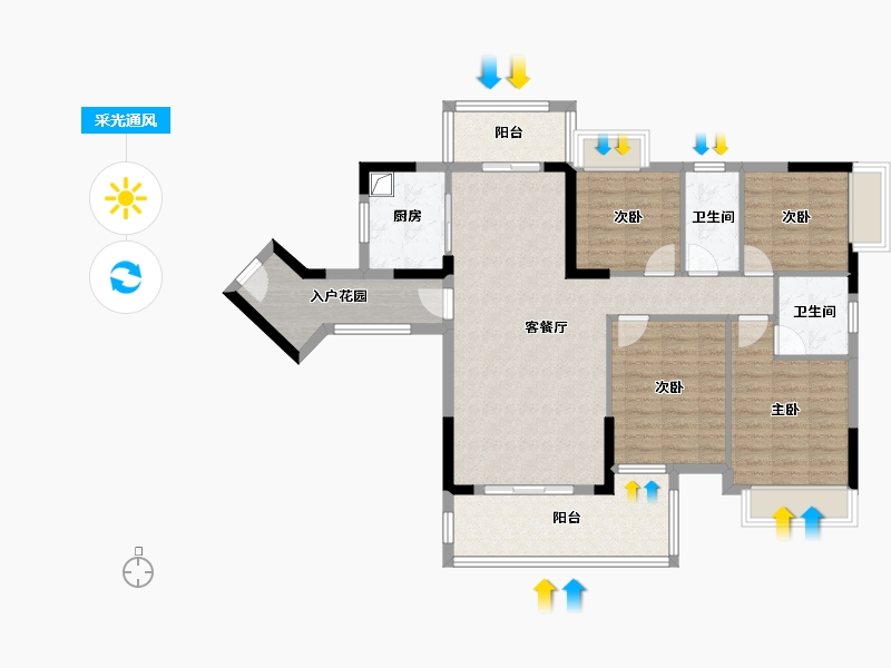 广东省-河源市-江南壹号-110.00-户型库-采光通风