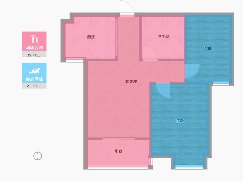 浙江省-绍兴市-仁让堰小区-56.00-户型库-动静分区