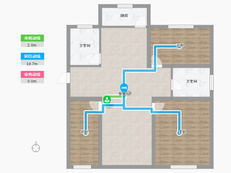 浙江省-杭州市-育才西苑-99.37-户型库-动静线