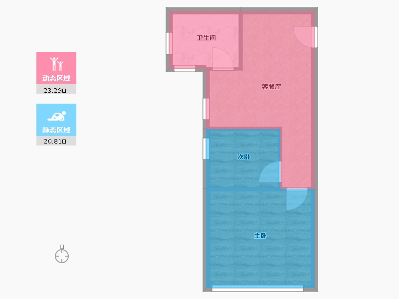 安徽省-合肥市-森林橙堡-B栋-38.70-户型库-动静分区