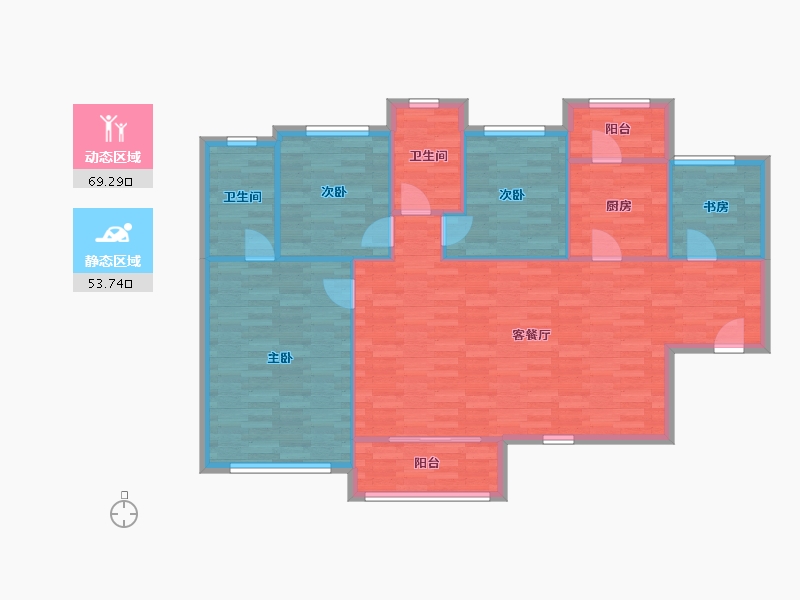 河南省-开封市-恒大东汇名城-113.23-户型库-动静分区