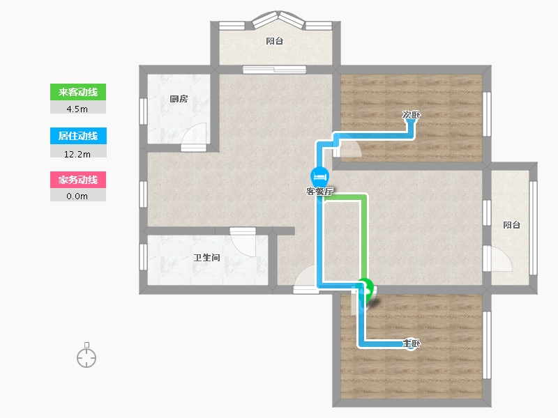 江苏省-苏州市-水香二村-83.00-户型库-动静线