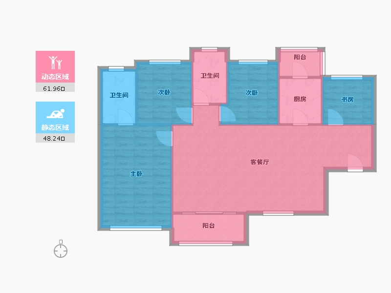 河南省-开封市-恒大东汇名城-101.10-户型库-动静分区