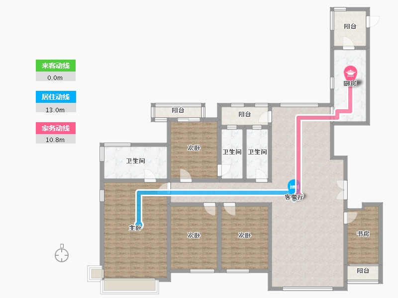 山东省-济宁市-公园壹号小区-198.13-户型库-动静线