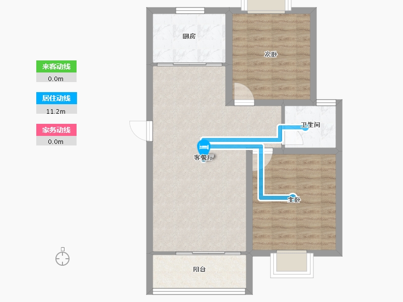 浙江省-杭州市-盛世嘉园(公寓住宅)-65.15-户型库-动静线