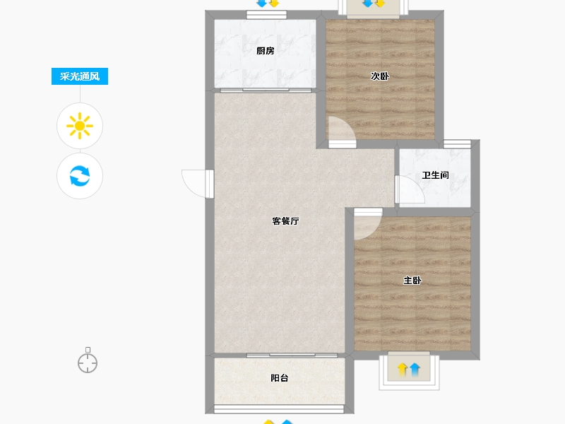 浙江省-杭州市-盛世嘉园(公寓住宅)-65.15-户型库-采光通风