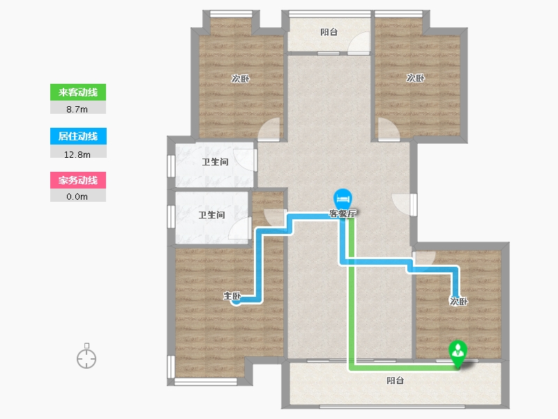 安徽省-马鞍山市-中丞国宾府-110.00-户型库-动静线