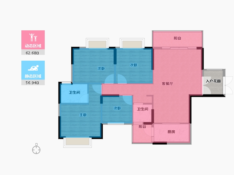 广西壮族自治区-南宁市-湖畔书院-114.00-户型库-动静分区