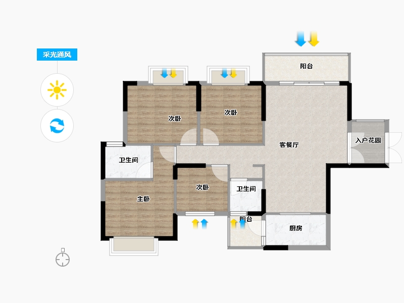 广西壮族自治区-南宁市-湖畔书院-114.00-户型库-采光通风