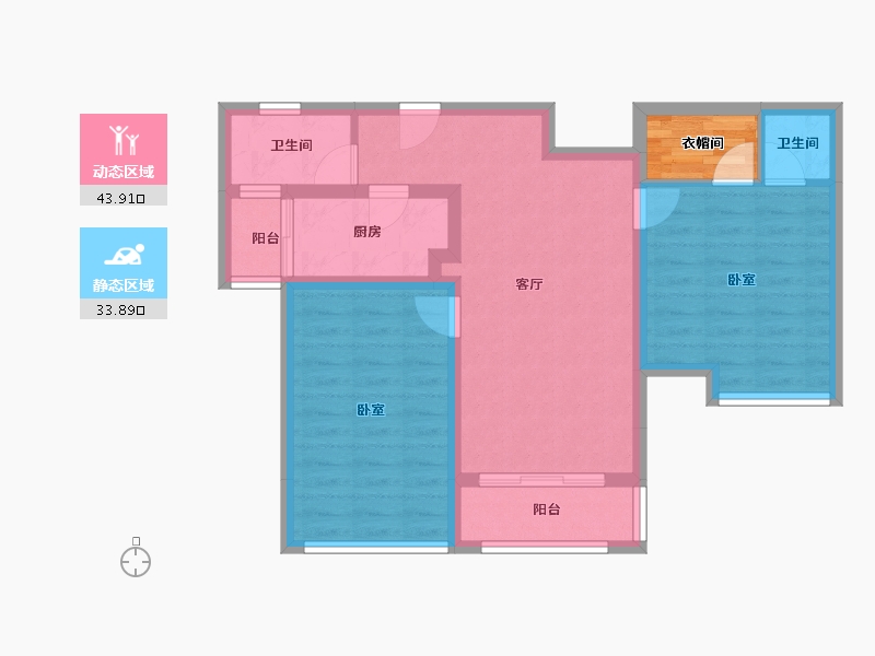 山东省-烟台市-金海名园-71.66-户型库-动静分区