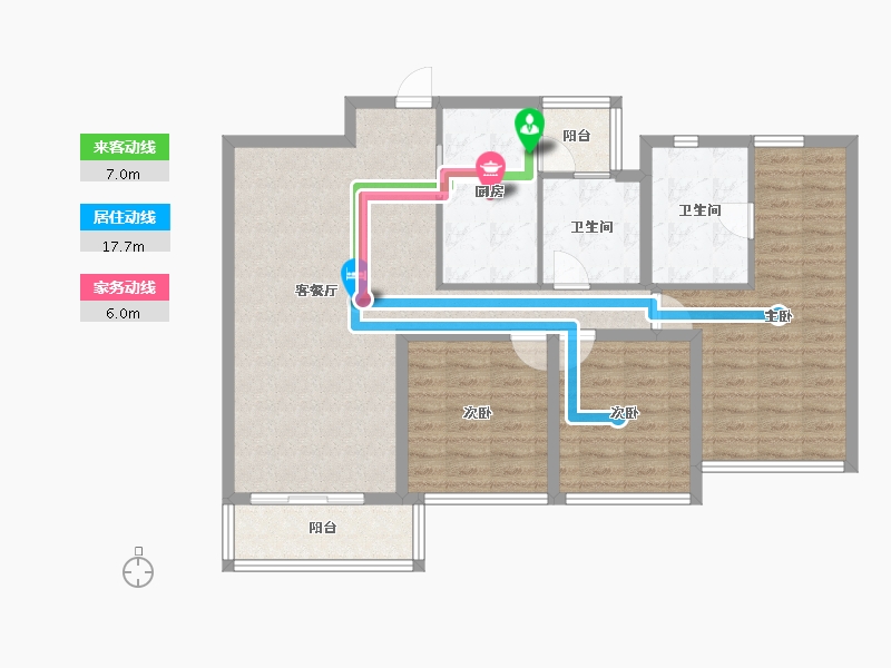 广东省-广州市-芳村花园-102.34-户型库-动静线