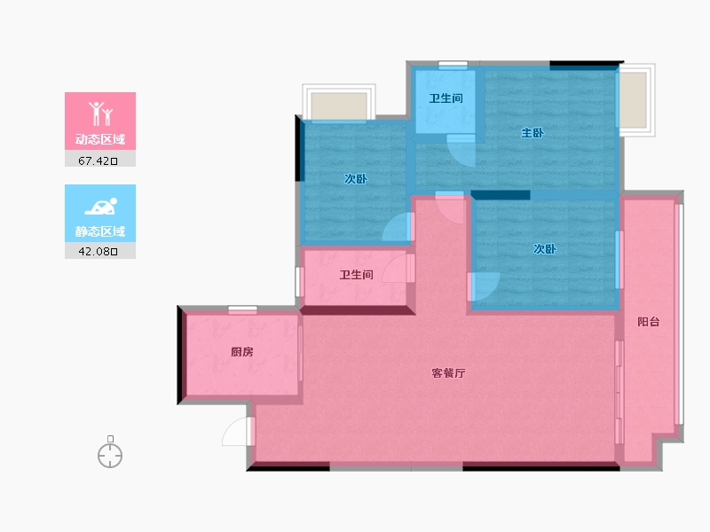 湖南省-郴州市-汇达豪庭-110.00-户型库-动静分区