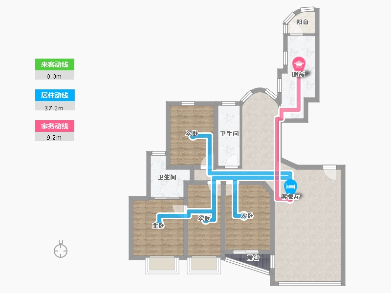 辽宁省-大连市-壹品星海-99.40-户型库-动静线