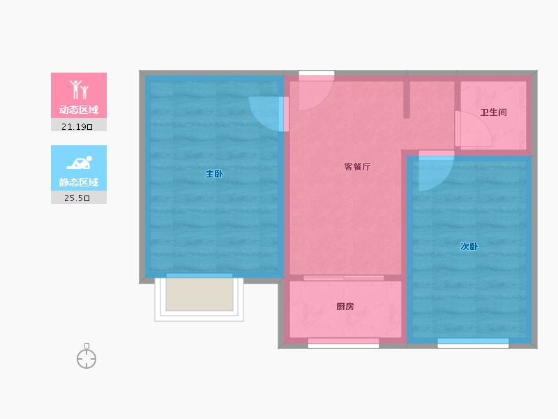 辽宁省-大连市-盛世闲庭静庭园-40.94-户型库-动静分区