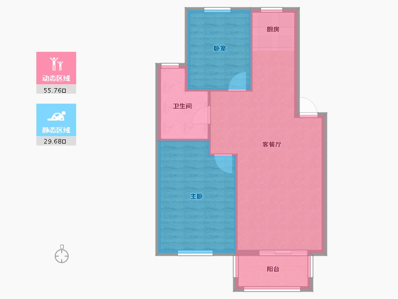 浙江省-宁波市-京华茗苑-78.40-户型库-动静分区