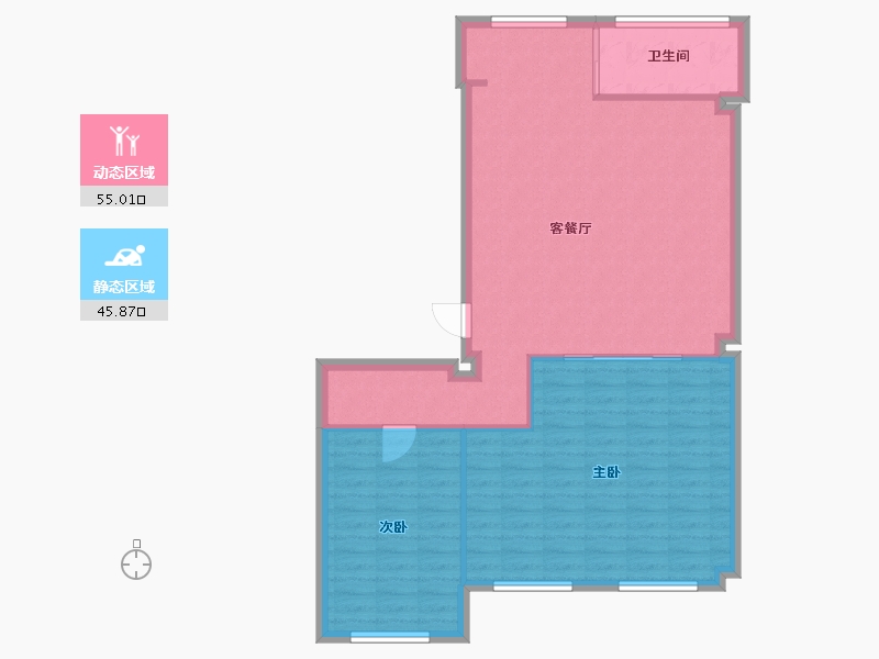 辽宁省-大连市-北良公寓-93.49-户型库-动静分区