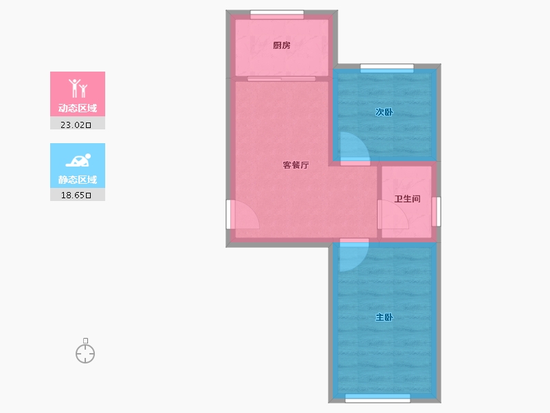 辽宁省-大连市-盛世闲庭静庭园-36.47-户型库-动静分区