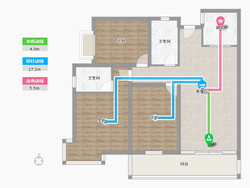 广东省-广州市-新都盛世名门-106.92-户型库-动静线