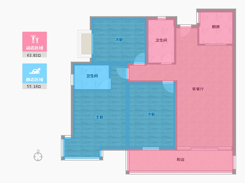 广东省-广州市-新都盛世名门-106.92-户型库-动静分区