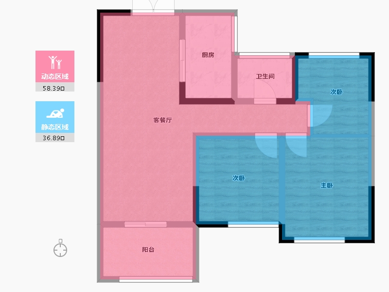 江苏省-常州市-天顺御河湾-85.00-户型库-动静分区