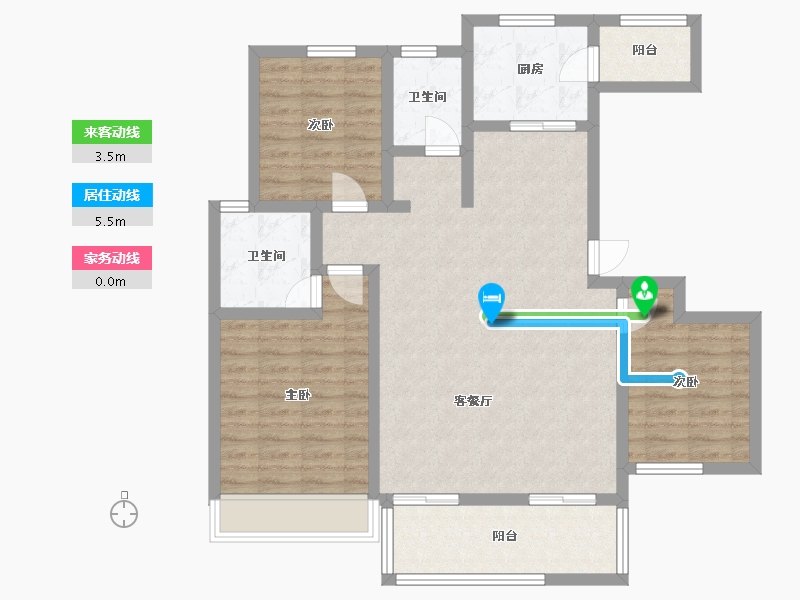 陕西省-渭南市-吉祥家苑-109.00-户型库-动静线