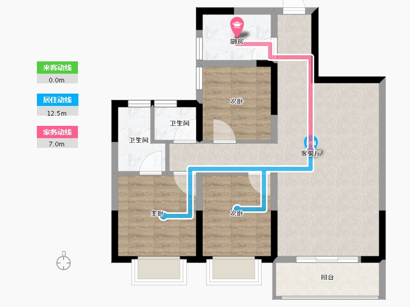 广西壮族自治区-南宁市-光明城市-72.00-户型库-动静线