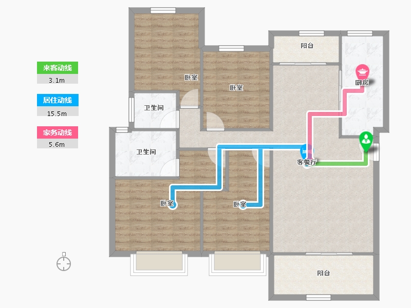 广东省-惠州市-碧桂园山河城-112.77-户型库-动静线