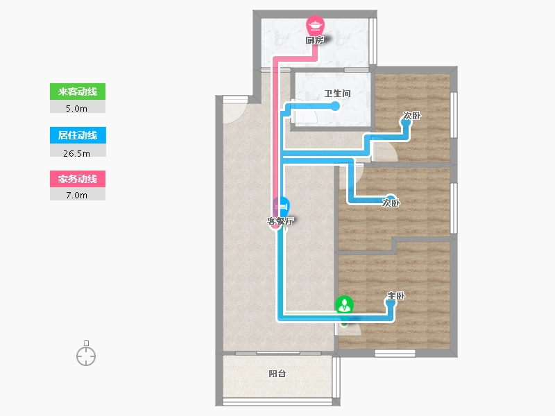 广东省-广州市-丽康居-71.35-户型库-动静线