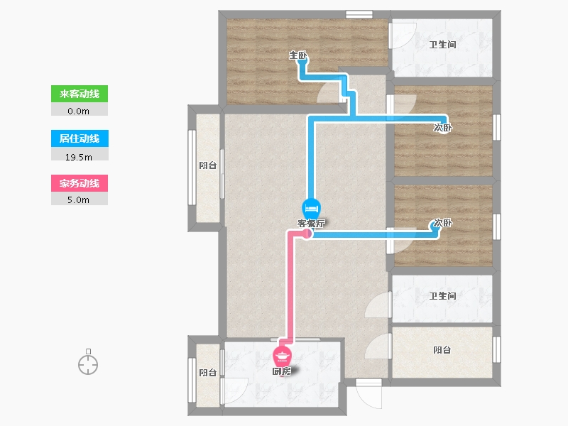 广东省-佛山市-万达华府-89.07-户型库-动静线