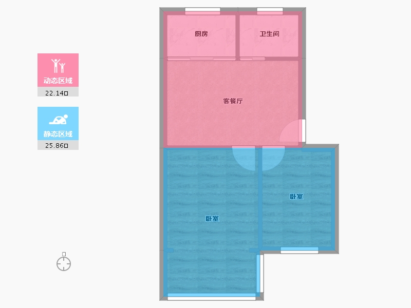 浙江省-宁波市-后河小区-43.39-户型库-动静分区