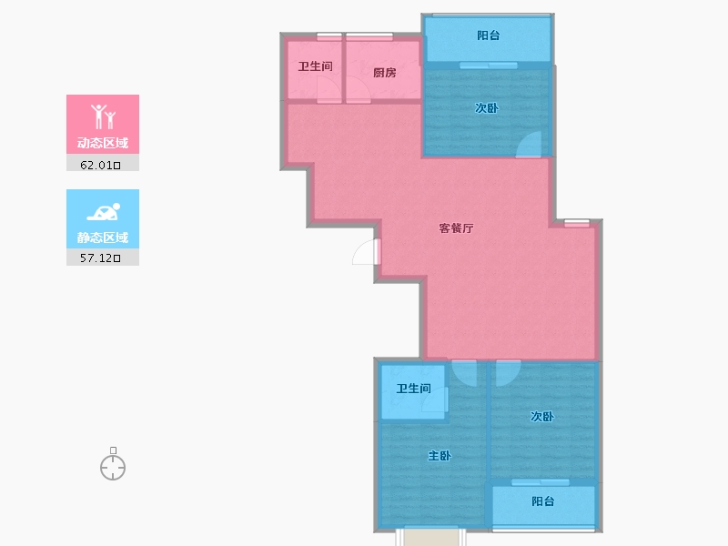 浙江省-宁波市-京华茗苑-109.00-户型库-动静分区