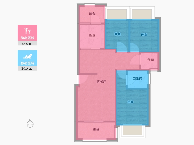 四川省-成都市-东山国际-C区-70.00-户型库-动静分区