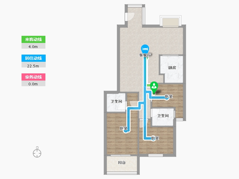 福建省-漳州市-卓越小区-75.20-户型库-动静线