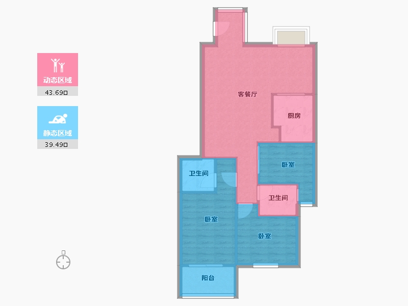 福建省-漳州市-卓越小区-75.20-户型库-动静分区