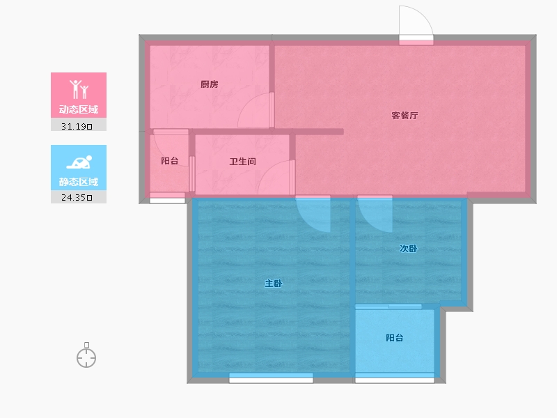 上海-上海市-南行贤苑-53.00-户型库-动静分区