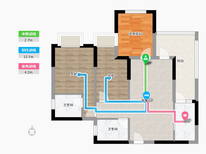 广西壮族自治区-南宁市-天湖御林湾-72.00-户型库-动静线