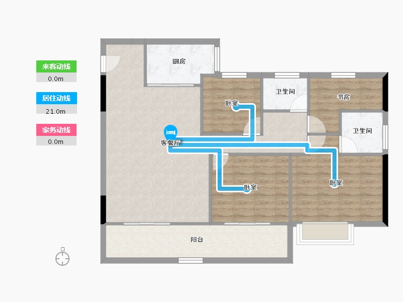 江苏省-淮安市-碧桂园宋都高铁小镇-100.76-户型库-动静线