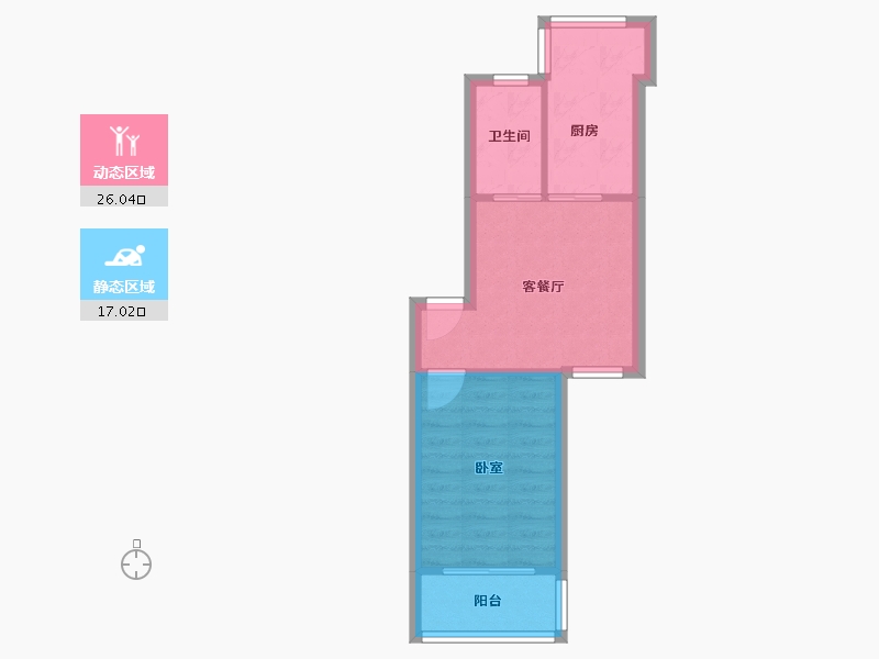 重庆-重庆市-姚江花园（江北区）-38.29-户型库-动静分区