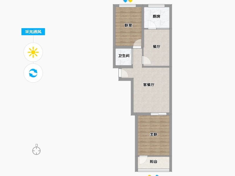 山东省-济南市-百花小区-58.58-户型库-采光通风