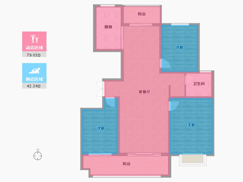 山东省-临沂市-房源印象雅园-109.63-户型库-动静分区