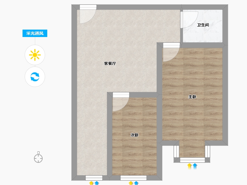 辽宁省-大连市-盛世闲庭静庭园-47.90-户型库-采光通风