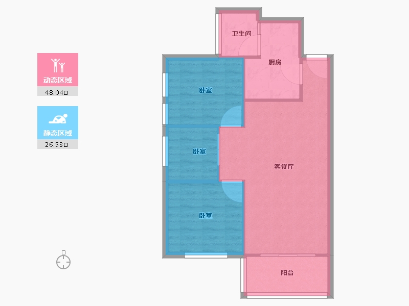 广东省-广州市-丽康居-68.00-户型库-动静分区