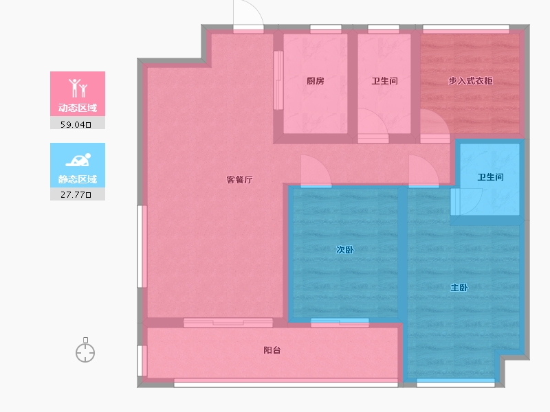 安徽省-亳州市-鼎吉万和府-76.00-户型库-动静分区