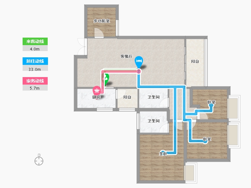 四川省-成都市-温哥华南苑-101.05-户型库-动静线