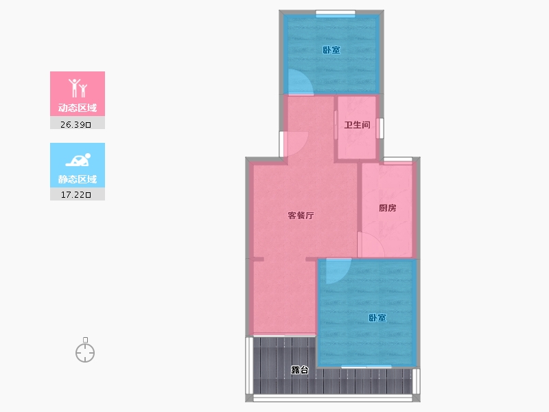 浙江省-宁波市-后河小区-45.09-户型库-动静分区