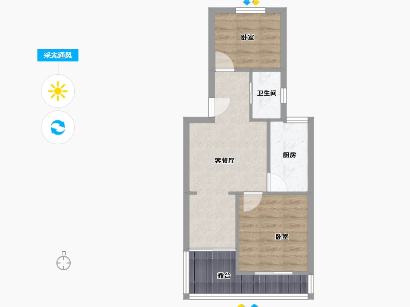 浙江省-宁波市-后河小区-45.09-户型库-采光通风